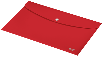 Leitz 46780025 Sobres Polipropileno Opaco A4 con Broche Boton Recycle Rojo
