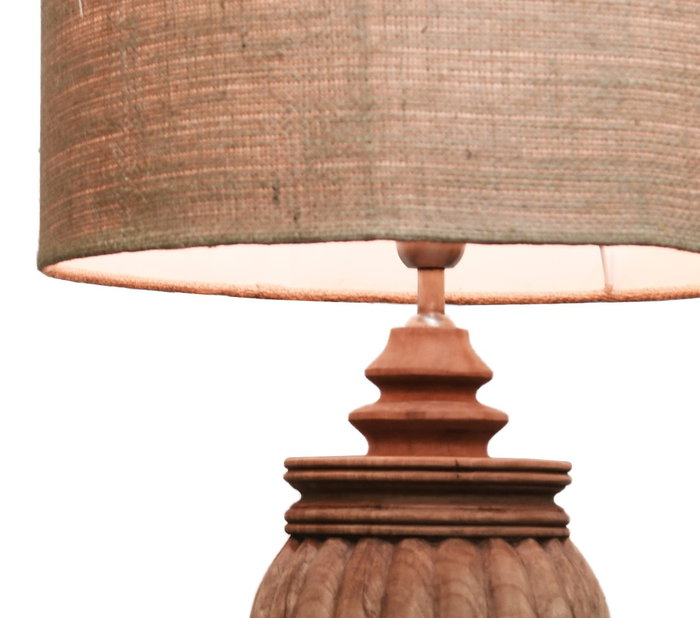 DKD Home Decor Lámpara Sobremesa Lamparas 1c24 Natural Tallado Madera Yute 41 x 76 x 41 cm DKD Home Decor Lámpara Sobremesa Lamparas 1c24 Natural Tallado Madera Yute 41 x 76 x 41 cm