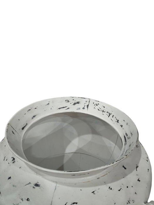 DKD Home Decor Ánfora de Hierro Decapé Blanco 80x80x67 DKD Home Decor Ánfora de Hierro Decapé Blanco 80x80x67