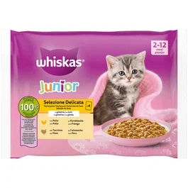 Whiskas Alimento Húmedo para Gatos Junior Pollo en Sobre 13x4x85 gr