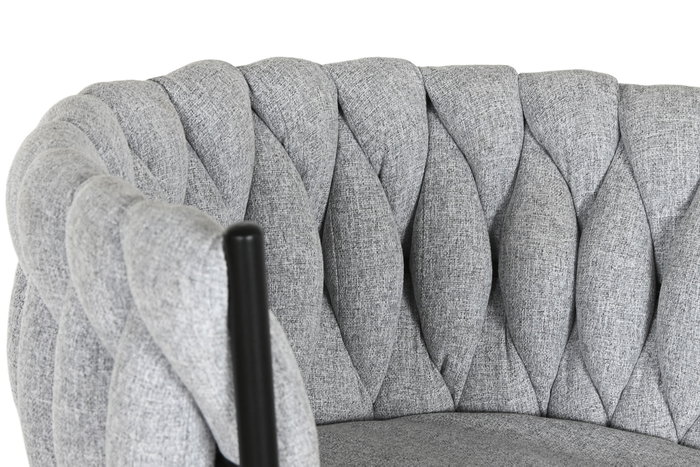 DKD Home Decor Taburete Moderno Gris Poliester Metal Trenzado 47 x 44 x 104 cm (2 Unidades)