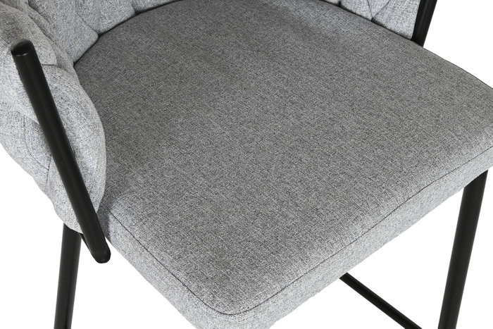 DKD Home Decor Taburete Moderno Gris Poliester Metal Trenzado 47 x 44 x 104 cm (2 Unidades)