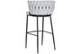 DKD Home Decor Taburete Moderno Gris Poliester Metal Trenzado 47 x 44 x 104 cm (2 Unidades)