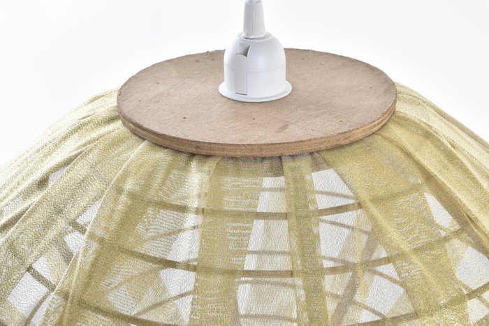 DKD Home Decor Lámpara de Techo de Bambú 42x42x26 Natural Marrón/Dorado