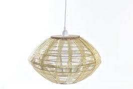 DKD Home Decor Lámpara de Techo de Bambú 42x42x26 Natural Marrón/Dorado