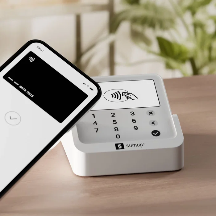 SumUp Solo Lite & Charging Station - Terminal POS Bluetooth, pago Contactless, Apple Pay, Google Pay, Chip & PIN, batería, color Blanco