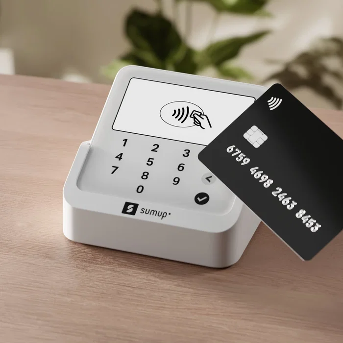 SumUp Solo Lite & Charging Station - Terminal POS Bluetooth, pago Contactless, Apple Pay, Google Pay, Chip & PIN, batería, color Blanco