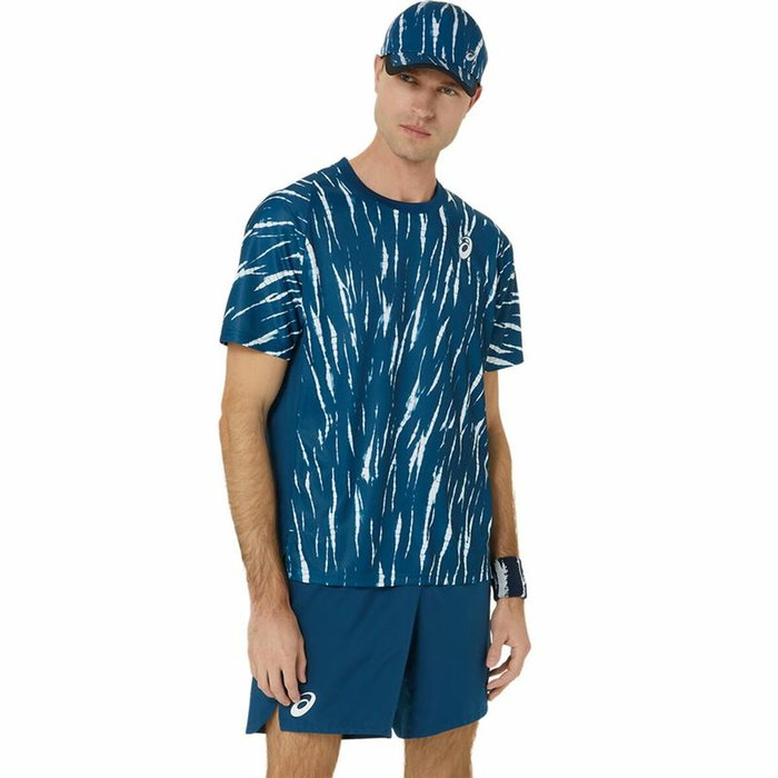 Camiseta Deportiva de Manga Corta Asics Game Ss Top Azul Tenis Camiseta Deportiva de Manga Corta Asics Game Ss Top Azul Tenis