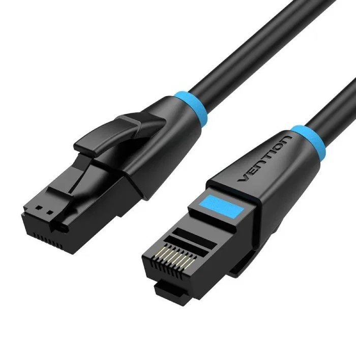 Vention Cable de red RJ45 Cat.6a UTP 26AWG 8m negro para 1000 Mbps, 250 MHz