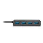 NGS WonderIHub4 Hub USB-C con 4 puertos USB 3.0 Negro