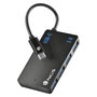 NGS WonderIHub4 Hub USB-C con 4 puertos USB 3.0 Negro
