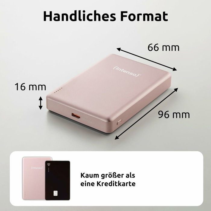 Intenso MW10000 Powerbank MagSafe 10000 mAh Rosa Intenso MW10000 Powerbank MagSafe 10000 mAh Rosa