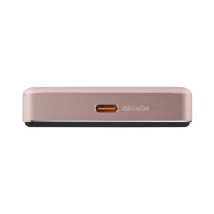 Intenso MW10000 Power Bank 10000 mAh con Carga Inalámbrica MagSafe 15W y USB-C PD 20W, Compatible con iPhone y Android, Color Rosa
