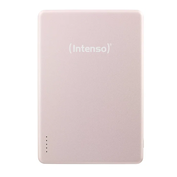 Intenso MW10000 Power Bank 10000 mAh con Carga Inalámbrica MagSafe 15W y USB-C PD 20W, Compatible con iPhone y Android, Color Rosa