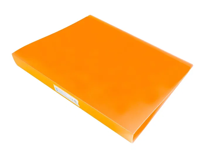Liderpapel Carpeta 4 Anillas 25 mm Mixtas Polipropileno DIN A4 Naranja Fluor Opaco con Tarjetero