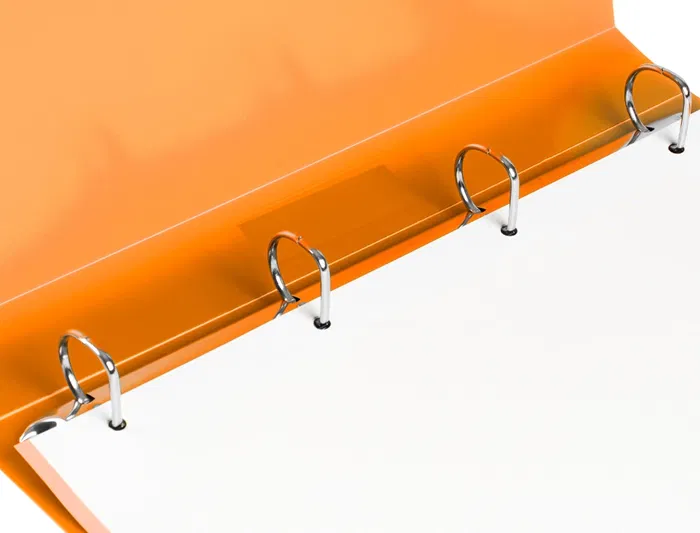 Liderpapel Carpeta 4 Anillas 25 mm Mixtas Polipropileno DIN A4 Naranja Fluor Opaco con Tarjetero