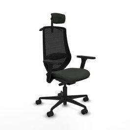 PIQUERAS Y CRESPO Silla de oficina Mardos con mecanismo Sincro/Traslack en color Negro