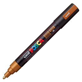 POSCA PC-5M Marcador no Permanente Punta Bala 1.8-2.5mm - Set de 6 unidades - Color Bronce Metálico (Set de 6)