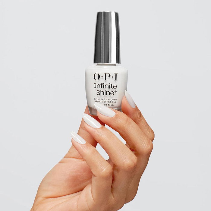 OPI INFINITE SHINE Esmalte de Uñas Efecto Gel de Larga Duración, Color #Alpine Snow, 15 ml - Sin Necesidad de Lámpara UV