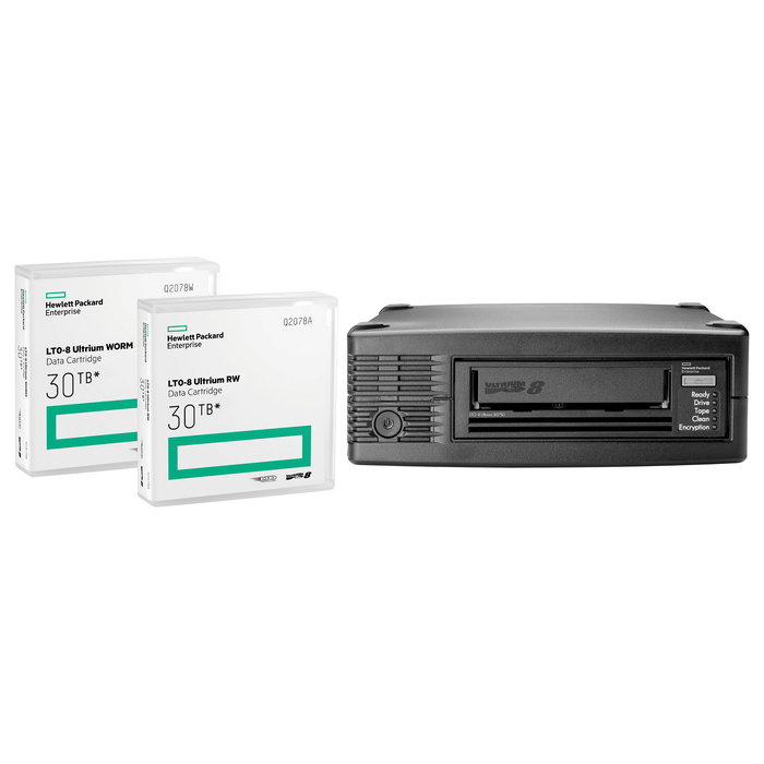 Hewlett Packard Enterprise StoreEver LTO-8 Ultrium 30750 EXTTP-STOC Unidad de Cinta Externa SAS, 30 TB Capacidad, Grabacion LTO, 256-bit AES