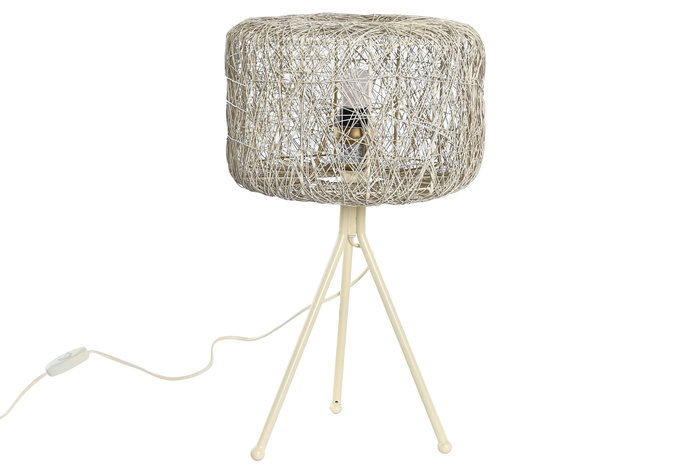 DKD Home Decor Indus lampara Lámpara Sobremesa Blanca 33 x 33 x 50 cm