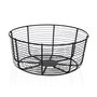 Versa Frutero Redondo Negro 26x11 cm - Metal (2 Unidades)
