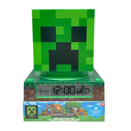 Kids Euroswan Lámpara Minecraft 3D con Despertador y Fecha para Niños