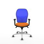 PIQUERAS Y CRESPO Silla de oficina Jorquera Naranja y Azul