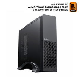COOLBOX Caja PC Micro ATX Slim T313-BZ 300W 80+ Bronze USB3.0 Negro