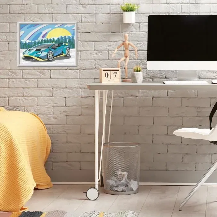 Ravensburger Kit de Pintura por Números CreArt Kids Lamborghini 18 x 24 cm, Art Number, a partir de 7 años, 25842