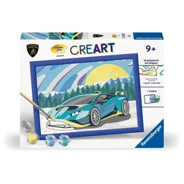 Ravensburger Kit de Pintura por Números CreArt Kids Lamborghini 18 x 24 cm, Art Number, a partir de 7 años, 25842