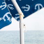 Aktive Sombrilla de playa antiviento 220 cm azul con estampado de anclas
