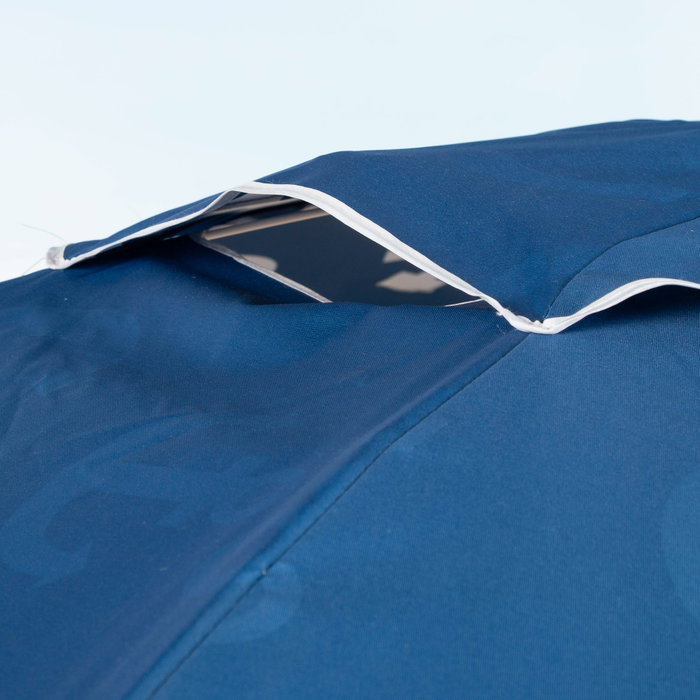 Aktive Sombrilla de playa antiviento 220 cm azul con estampado de anclas Aktive Sombrilla de playa antiviento 220 cm azul con estampado de anclas
