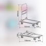GSC Evolution Carro plataforma de transporte plegable con frenos, 150kg