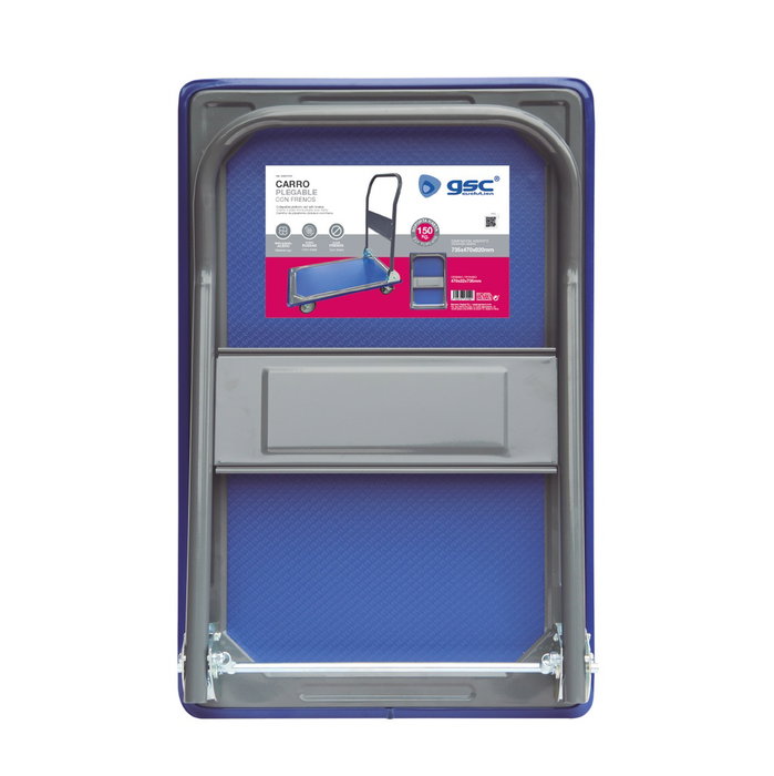 GSC Evolution Carro plataforma de transporte plegable con frenos, 150kg GSC Evolution Carro plataforma de transporte plegable con frenos, 150kg