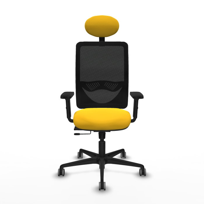 PIQUERAS Y CRESPO Silla de oficina Zulema Amarillo y Negro