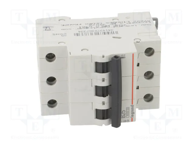 LEGRAND RX3 Interruptor magnetotérmico 3 polos 25A Caract B