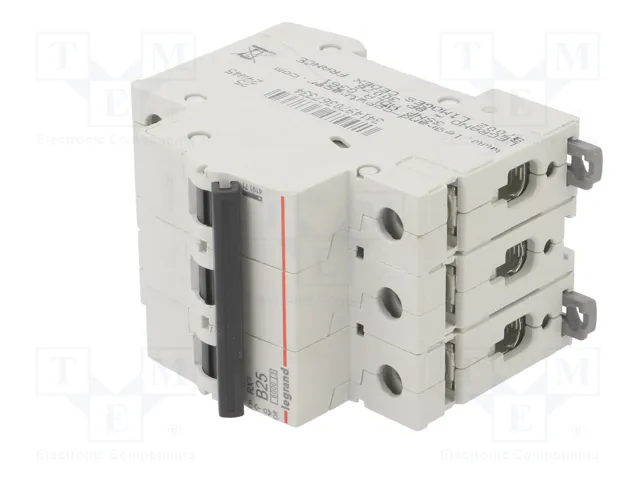LEGRAND RX3 Interruptor magnetotérmico 3 polos 25A Caract B