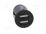 AKYGA Alimentador USB con 2 puertos USB A, Negro