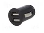 AKYGA Alimentador USB con 2 puertos USB A, Negro