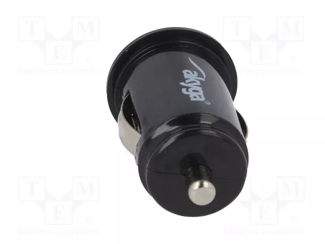 AKYGA Alimentador USB con 2 puertos USB A, Negro