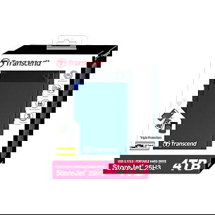 Transcend 25H3B Disco Duro Externo 4TB 2.5" USB 3.1 Azul Marino