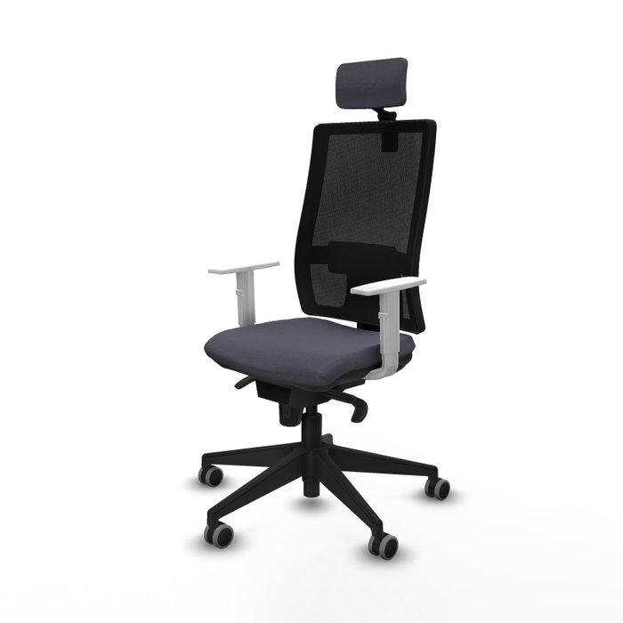 PIQUERAS Y CRESPO Silla de oficina Horna con mecanismo Sincro, Gris oscuro y Negro PIQUERAS Y CRESPO Silla de oficina Horna con mecanismo Sincro, Gris oscuro y Negro