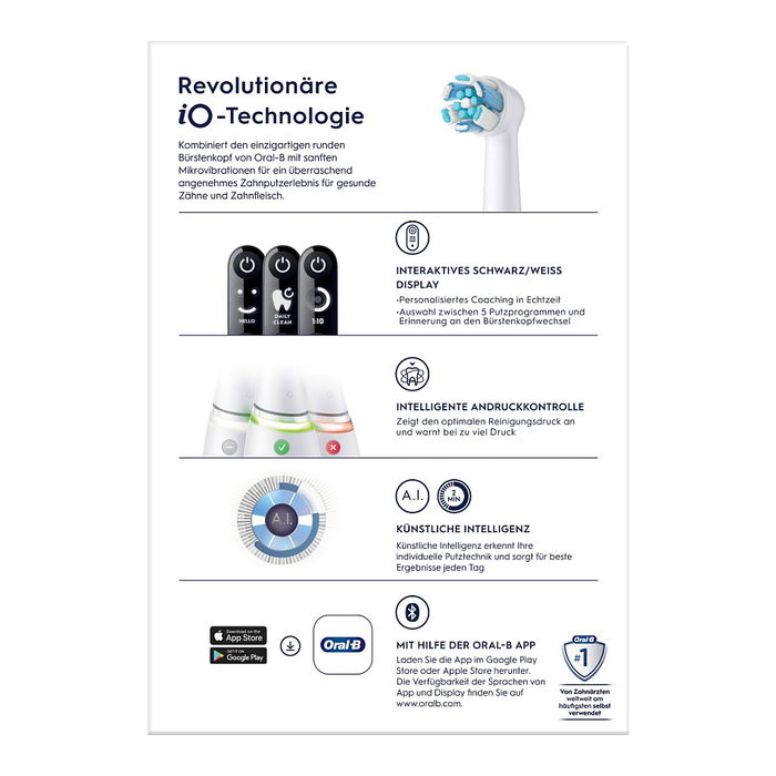 Oral-B Series 6 White Cepillo Dental Vibratorio para Adulto - 5 Modos, Sensor Presión Inteligente, Blanco Oral-B Series 6 White Cepillo Dental Vibratorio para Adulto - 5 Modos, Sensor Presión Inteligente, Blanco