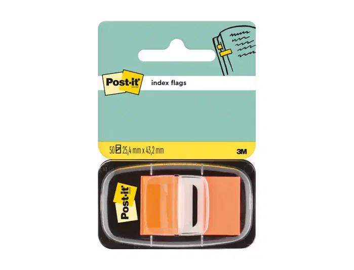 Post-It Banderitas Index 680-4 Naranja con Dispensador Post-It Banderitas Index 680-4 Naranja con Dispensador