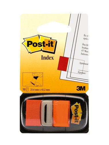 Post-It Banderitas Index 680-4 Naranja con Dispensador Post-It Banderitas Index 680-4 Naranja con Dispensador