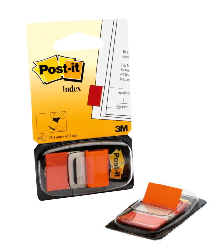 Post-It Banderitas Index 680-4 Naranja con Dispensador Post-It Banderitas Index 680-4 Naranja con Dispensador
