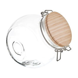 Cook Concept Bote Cristal 1,3 L con Tapa Madera Cierre Mecánico