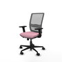 PIQUERAS Y CRESPO Silla de oficina Haches, Rosa y Gris, Mecanismo Sincro/Traslack
