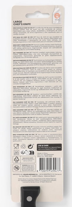 Masterchef Cuchillo Chef 20 cm (1.8 mm) (18 Unidades)